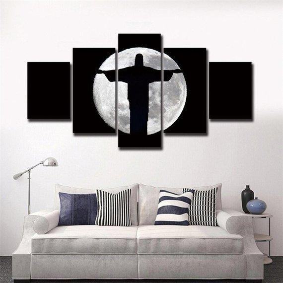 full moon jesus multi religion leinwandbilder kunstdrucke rahmen 5314
