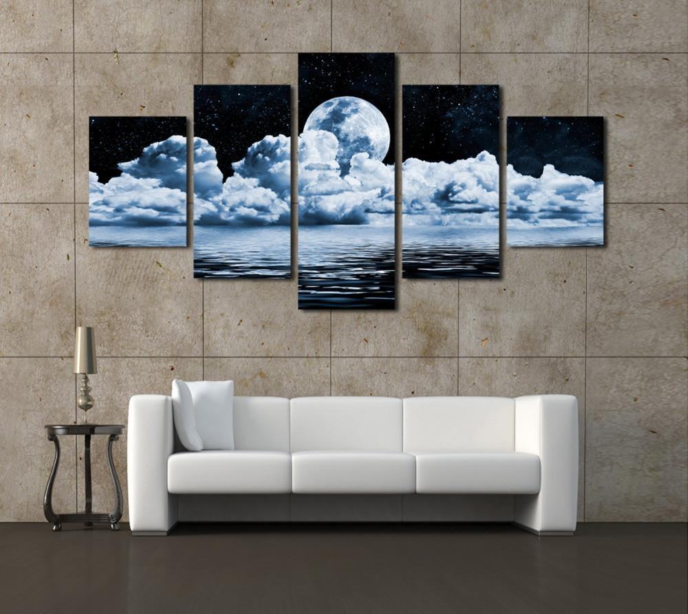 Full Moon Scenery Nature Leinwandbilder Kunstdrucke  