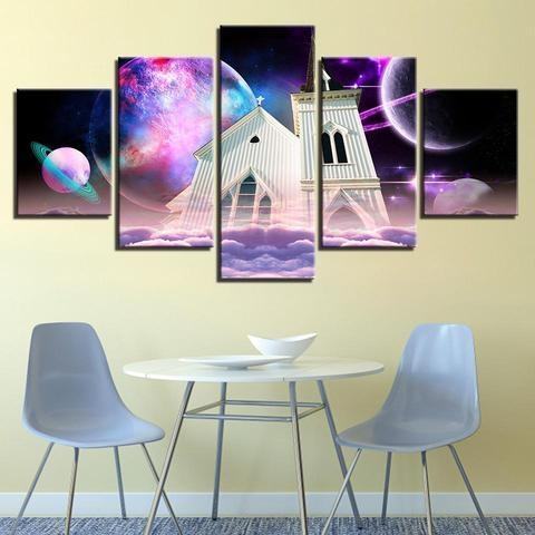 galactic church religion leinwandbilder kunstdrucke rahmen 3628