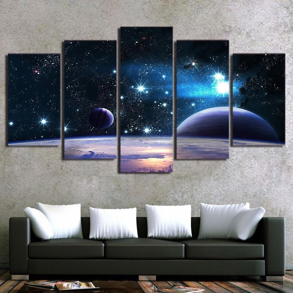 Galaxy Starry Sky Space Universe Leinwandbilder Kunstdrucke Rahmen