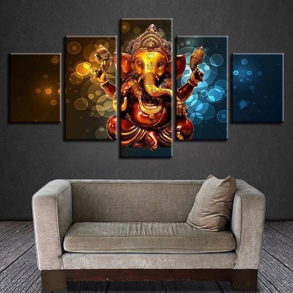 Ganesha 13 Religion Leinwandbilder Kunstdrucke Rahmen
