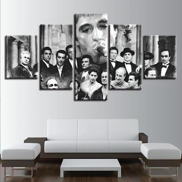 Gangsters Scarface Movie Leinwandbilder Kunstdrucke Rahmen