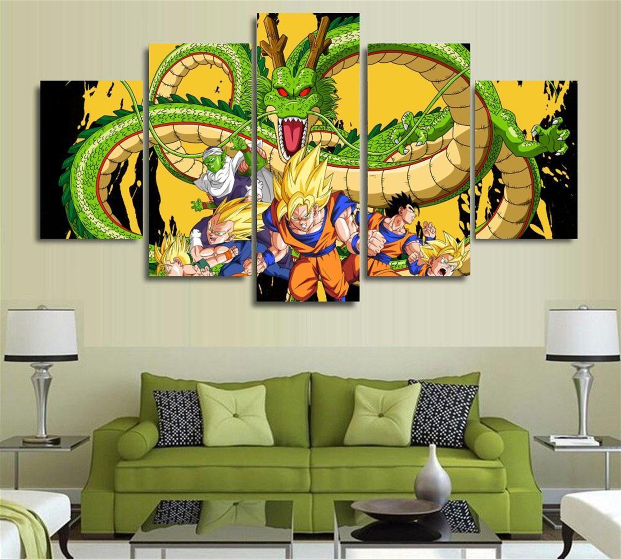 Gerahmte Dragon Ball Z Karikatur: Leinwandbilder Kunstdrucke Mit Rahmen