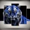 glowing tiger abstract animal leinwandbilder kunstdrucke 2623