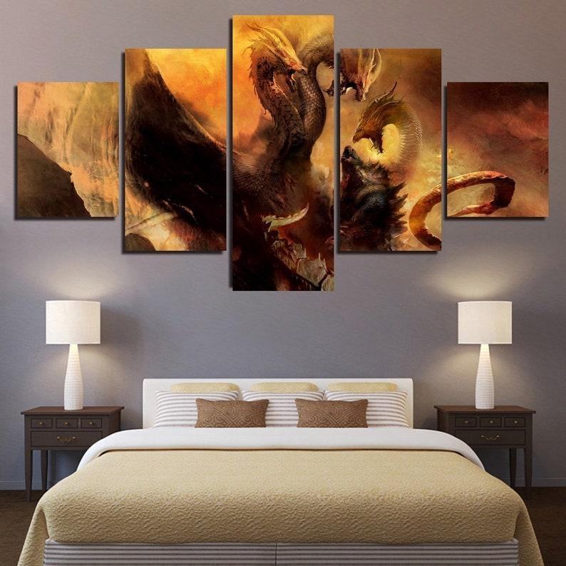 Godzilla Knig Der Monster Leinwandbilder Kunstdrucke Rahmen