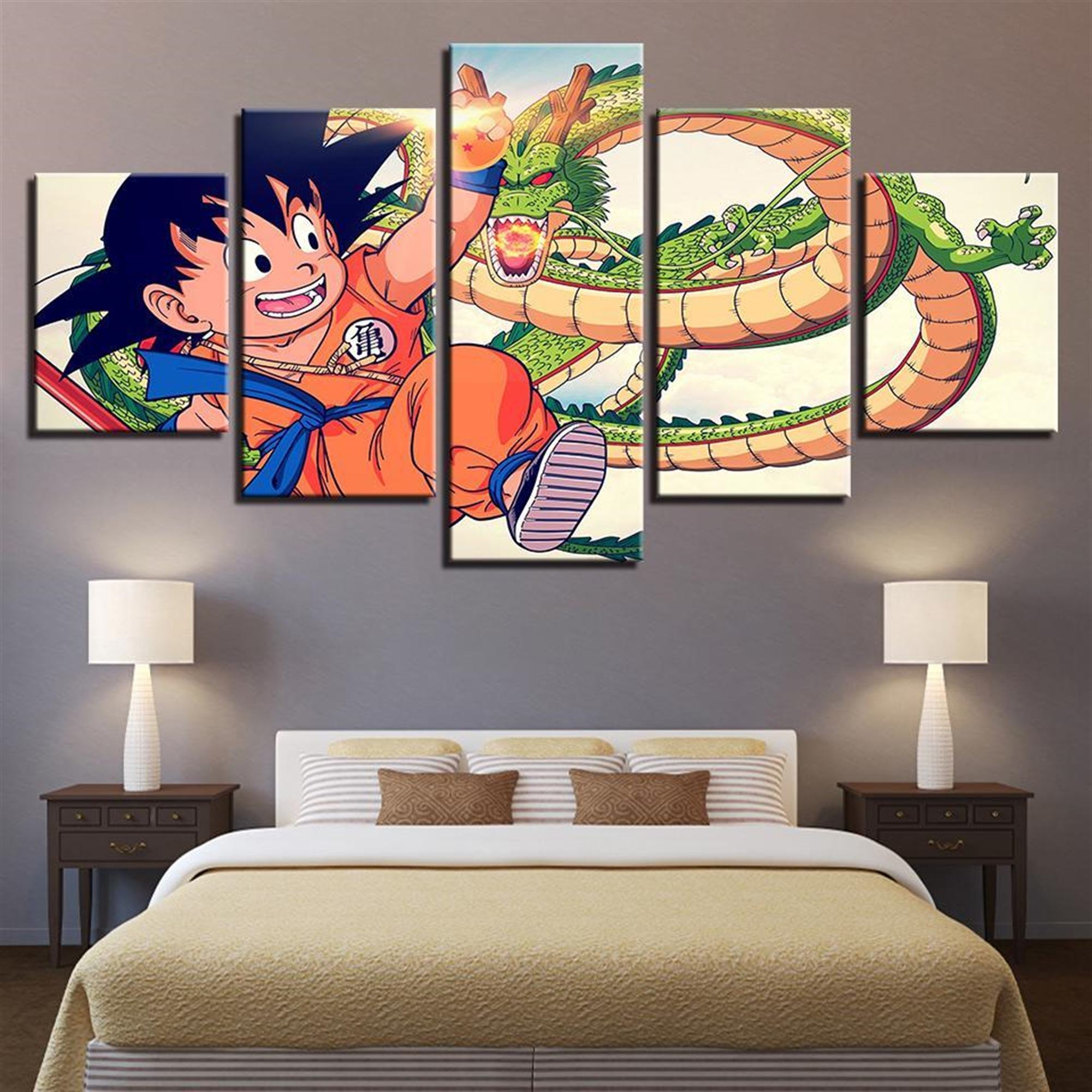 Goku Cute Anime Leinwandbilder Kunstdrucke Mit Rahmen