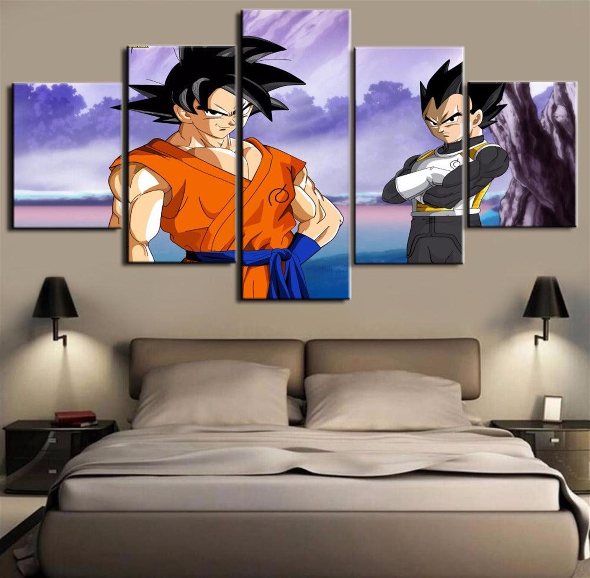 Goku Familie Kamehameha: Leinwandbilder Kunstdrucke Mit Rahmen