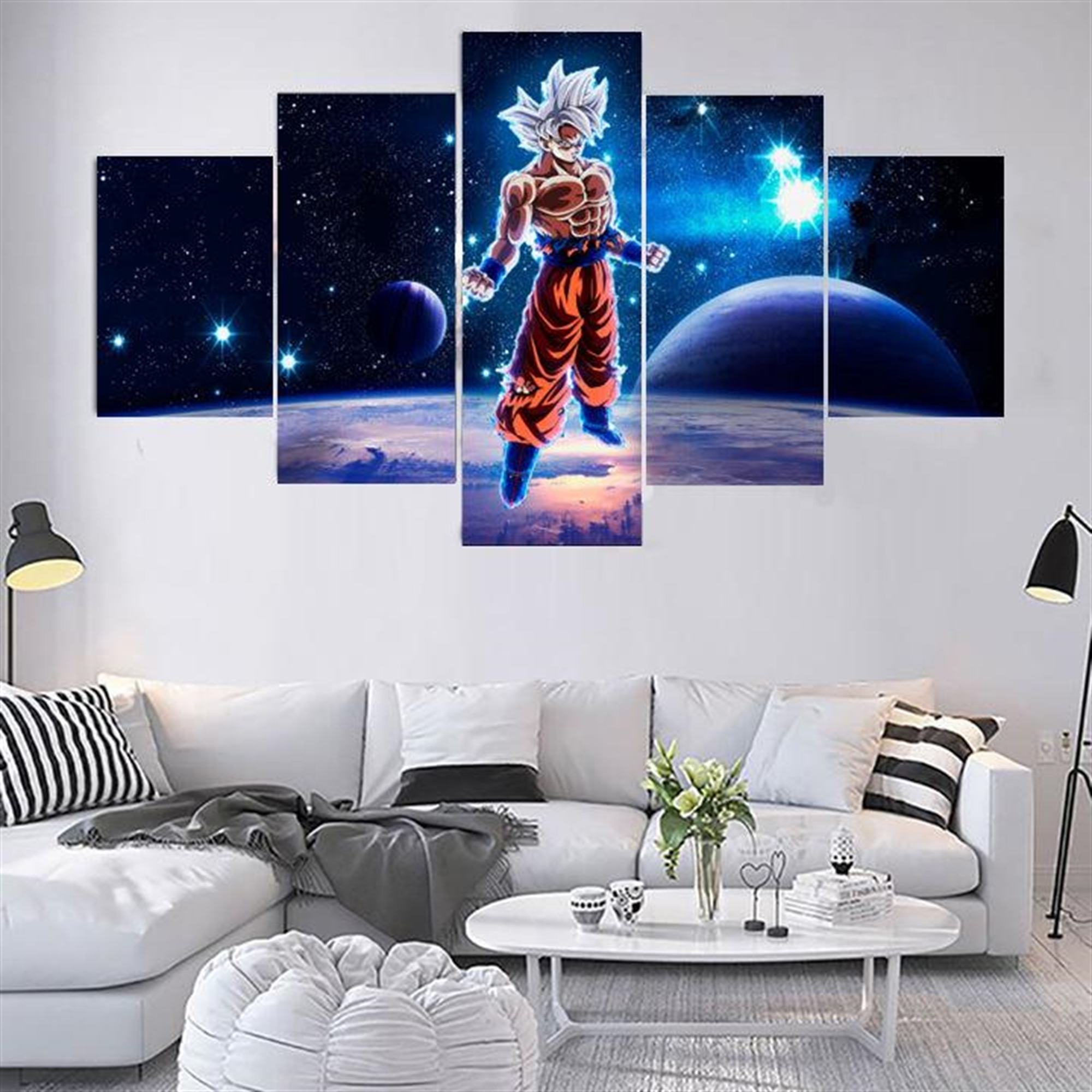 Goku Poster Set Ultra Instinct: Anime Leinwandbilder Kunstdrucke Mit Rahmen
