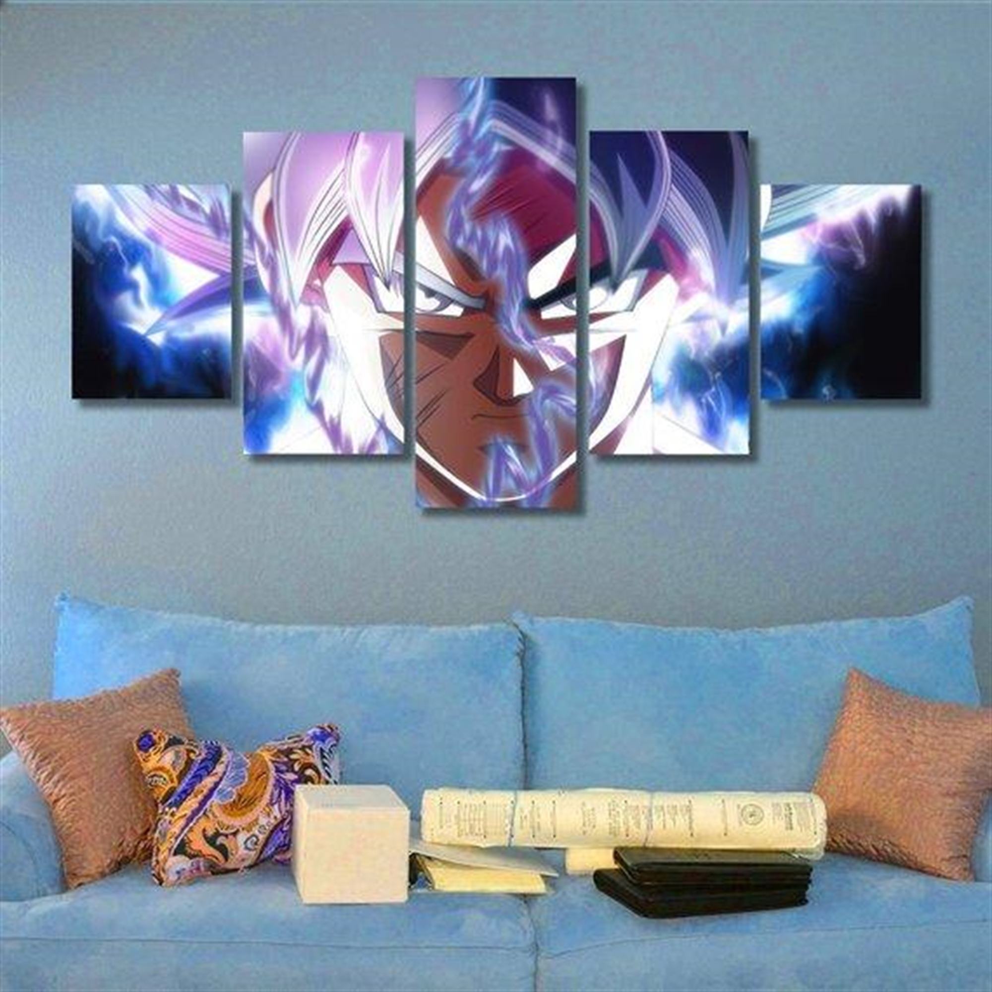 Goku Ultra Instinct: Anime Leinwandbilder Kunstdrucke Mit Rahmen
