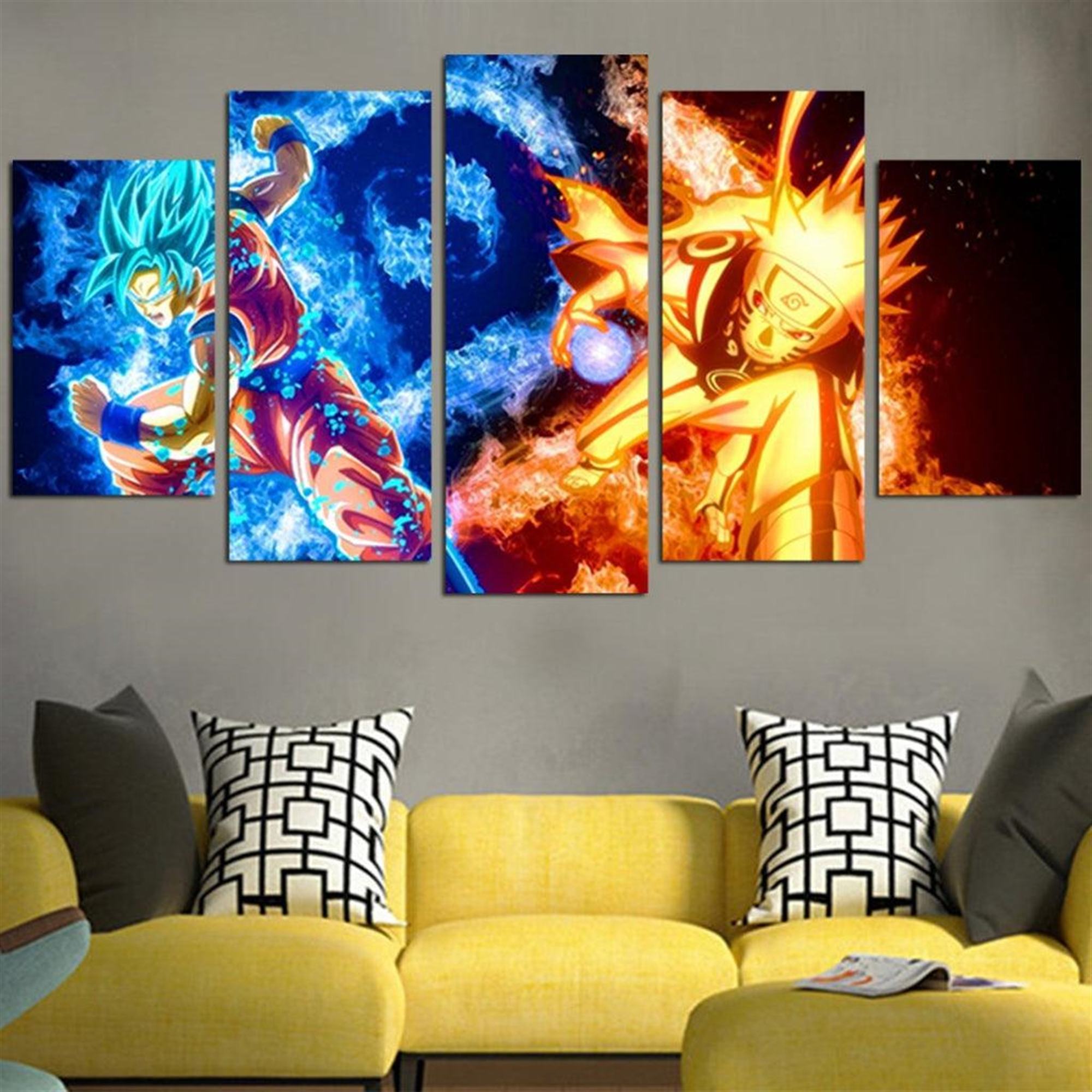 Goku Und Naruto Leinwandbilder Kunstdrucke Rahmen