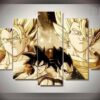 goku vegeta gogeta und gogeto fusion anime leinwandbilder kunstdrucke mit rahmen 6068