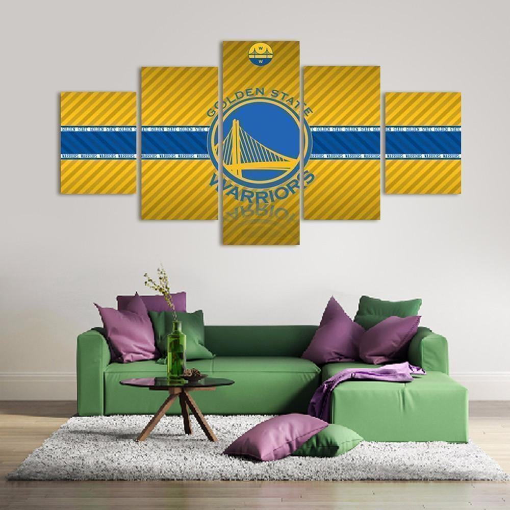 Golden State Warrior Logo Basketball Leinwandbilder Kunstdrucke Rahmen