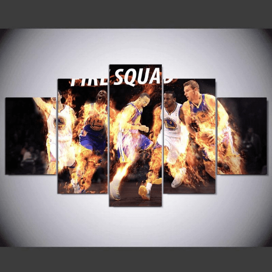 Golden State Warriors Basketball Leinwandbild – Kunst für Sportliebhaber
