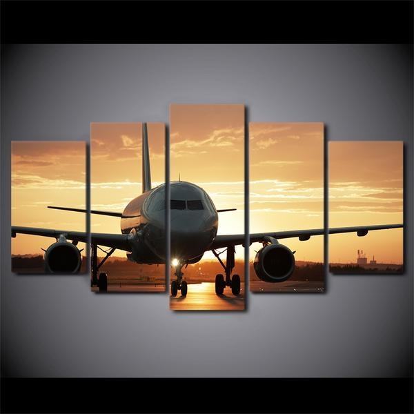 Golden Sunset Jet Airplane Aircraft Airplane Leinwandbilder Kunstdrucke golden sunset jet airplane aircraft airplane leinwandbilder kunstdrucke 4046