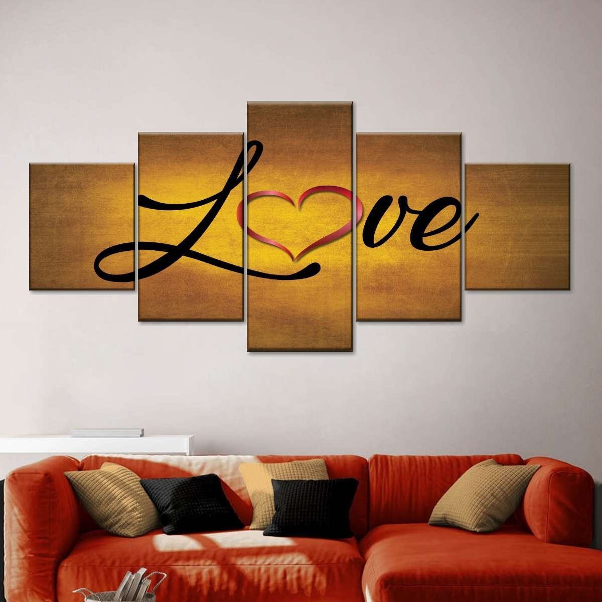 Goldene Liebe Leinwandbilder Kunstdrucke Rahmen