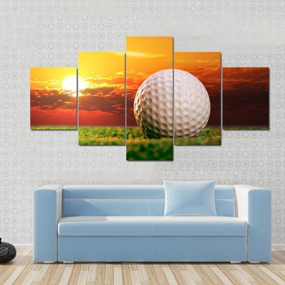 Golf Ball In Sunset Sport Leinwandbilder – Kunstdrucke Golf