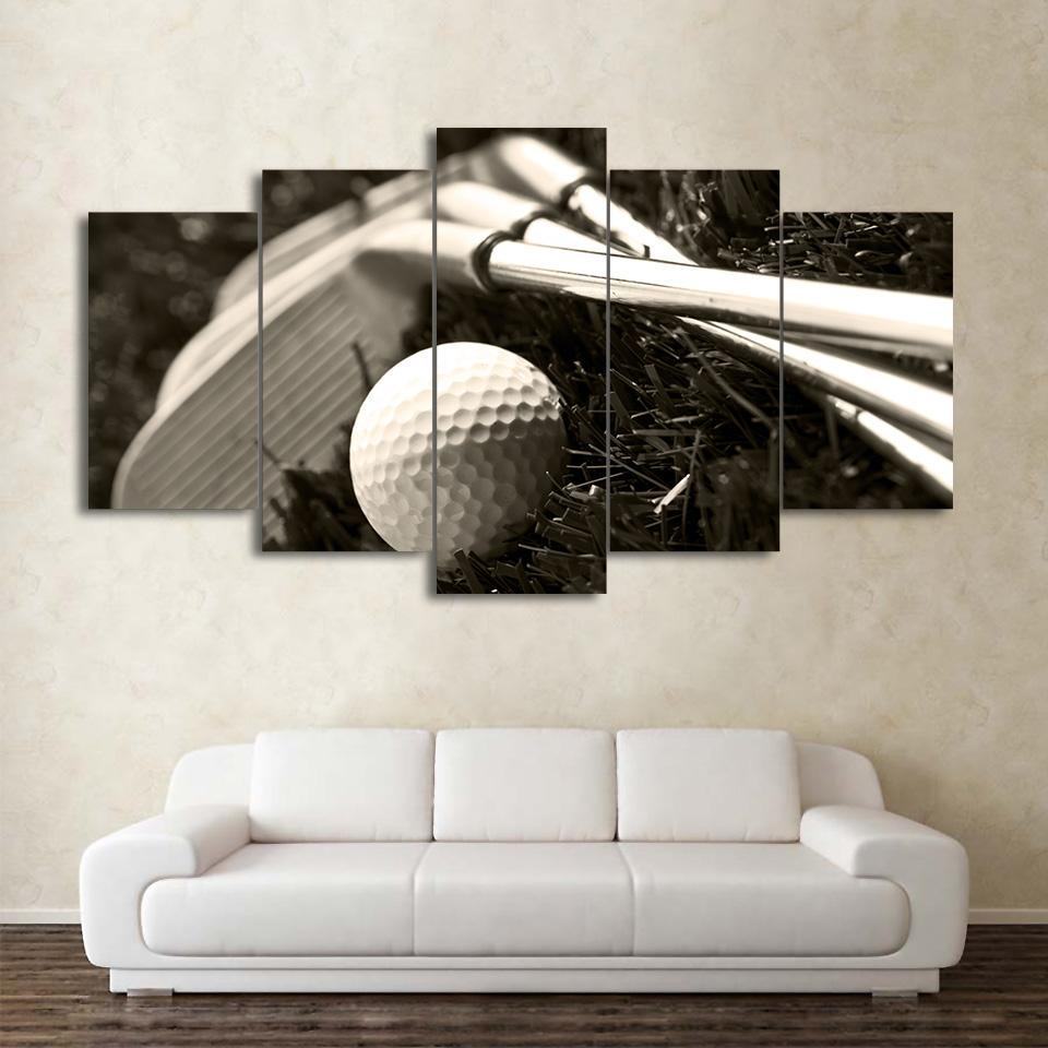 Golf Clubs and Ball Sport Leinwandbilder – Kunstdrucke