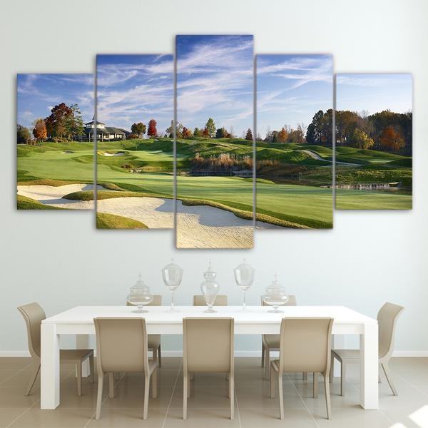 Golf Course Golfing Nature Leinwandbilder Kunstdrucke  