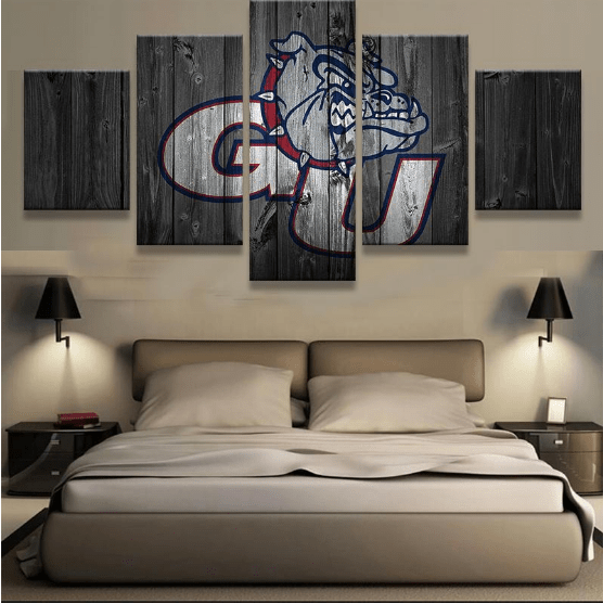 Gonzaga Bulldogs Barn Wood Sport Leinwandbilder – Kunstdrucke