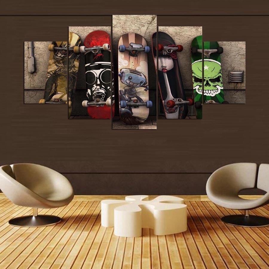 Graffiti Skateboard Sport Leinwandbilder – Kunstdrucke