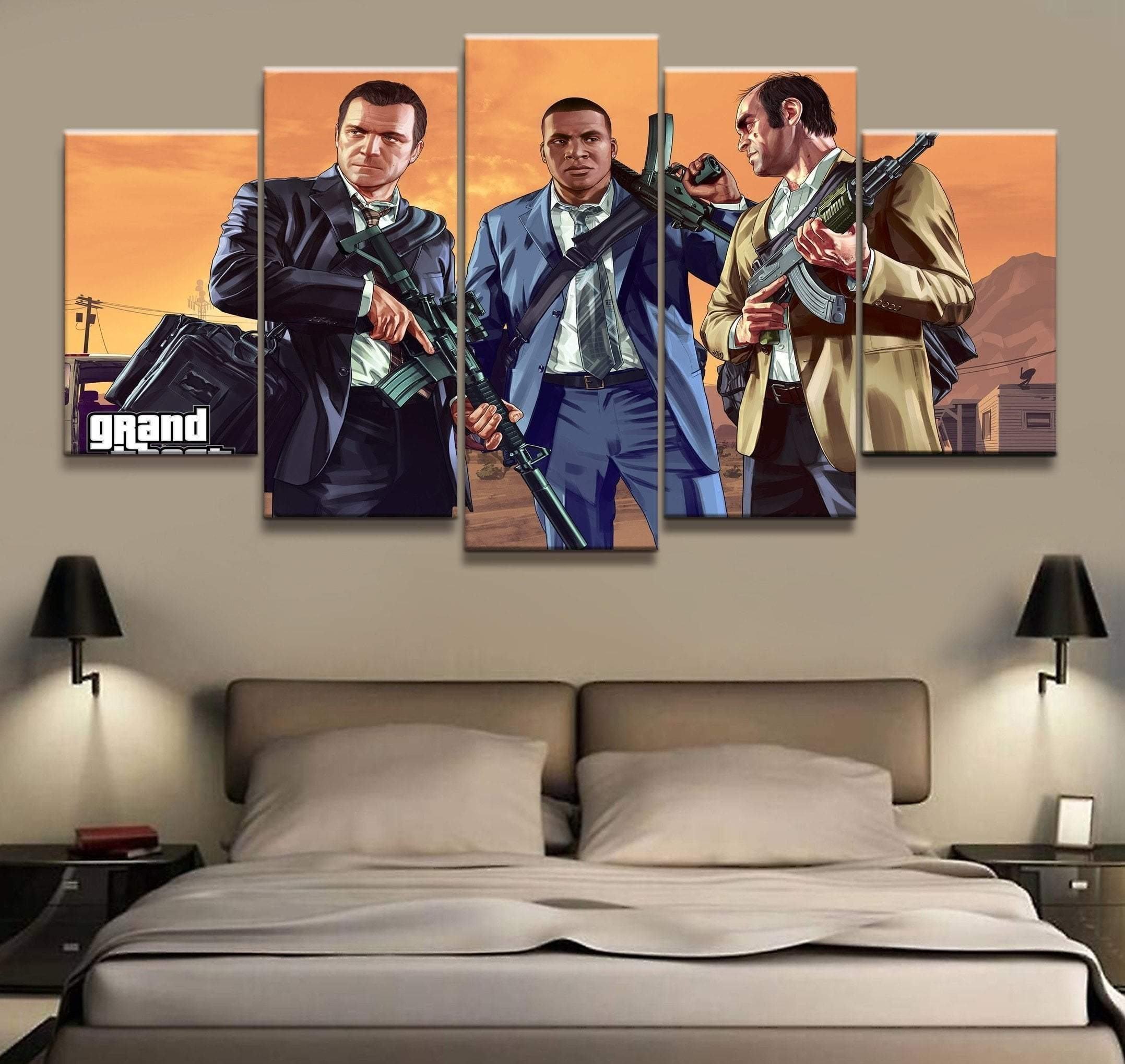 Grand Theft Auto V Character Posters 8 Gaming Leinwandbilder Kunstdrucke  