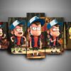 Gravity Falls 3 Karikatur Leinwandbilder Kunstdrucke Rahmen