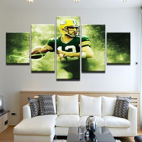 Green Bay Packers Aaron Rodgers 2 Sport Leinwandbilder – Kunstdrucke