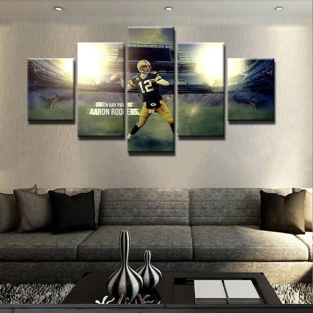 Green Bay Packers Aaron Rodgers Star Leinwandbilder Kunstdrucke  