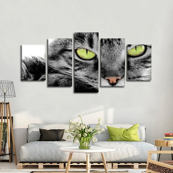 Green Eye Cat Leinwandbilder Kunstdrucke Rahmen