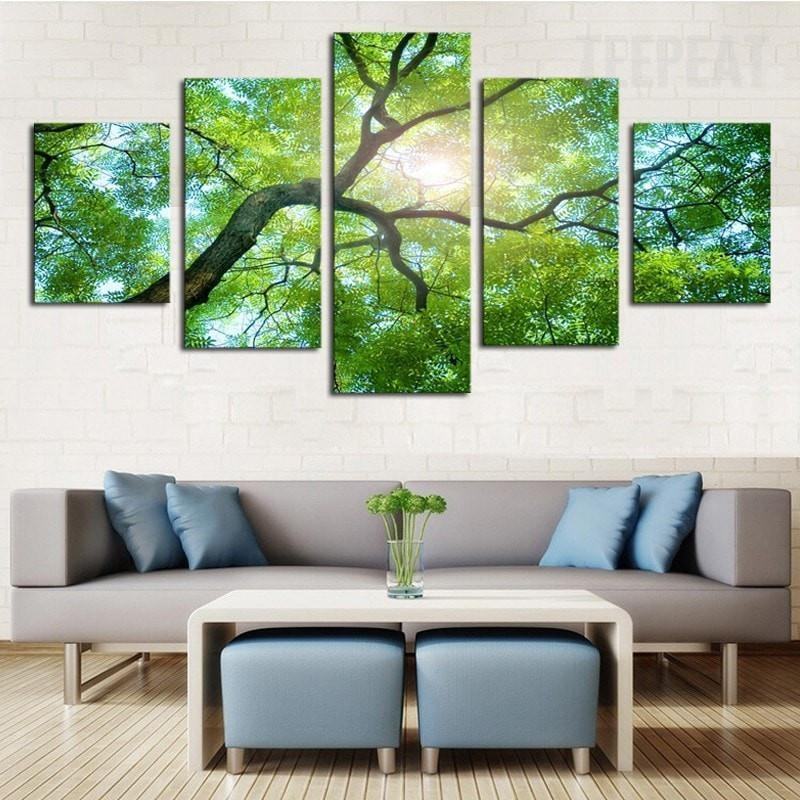 green tree under the sun nature leinwandbilder kunstdrucke 4407
