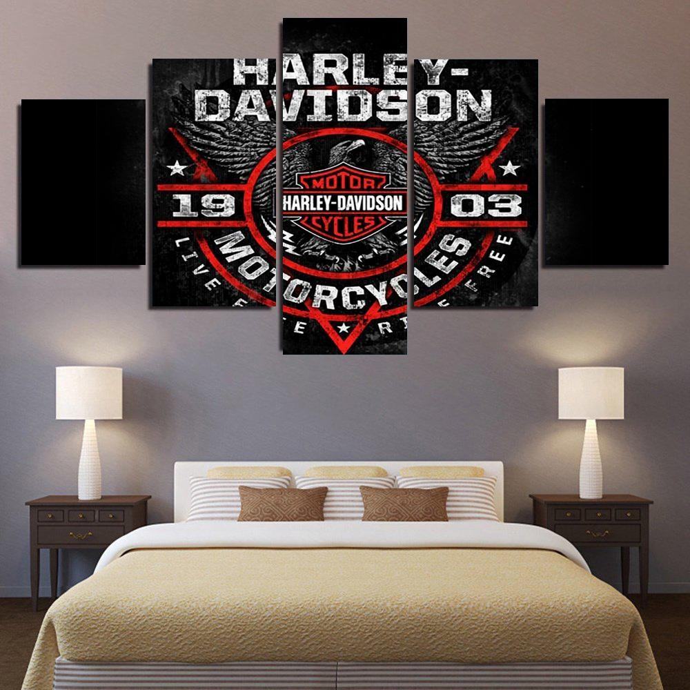 Harley Davidson Leinwandbilder Kunstdrucke Rahmen2f5s0