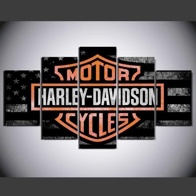 Harley Davidson Motorcycles Car Motor Leinwandbilder Kunstdrucke Rahmen