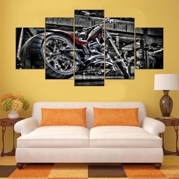 Harley Davidson Motorrad Leinwandbilder Kunstdrucke Rahmen