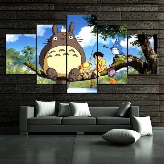 Hayao Miyazaki My Neighbor Totoro Anime Leinwandbilder Kunstdrucke Rahmen