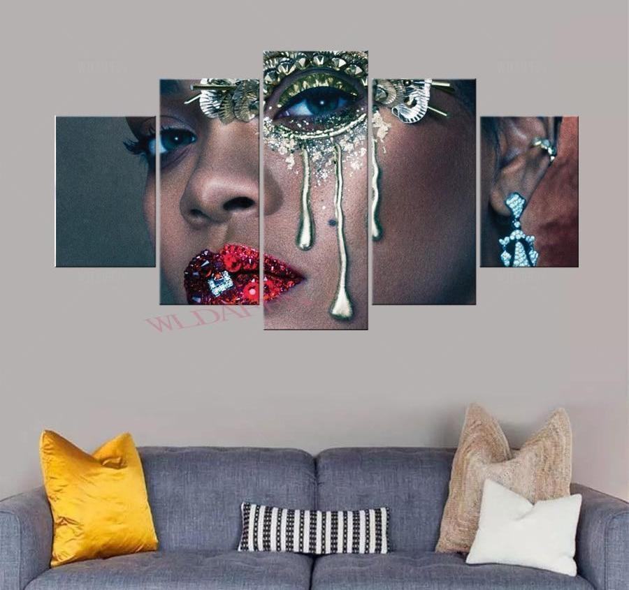 Hbsche Augen Und Lippen Schnheit Leinwandbilder Kunstdrucke Rahmen