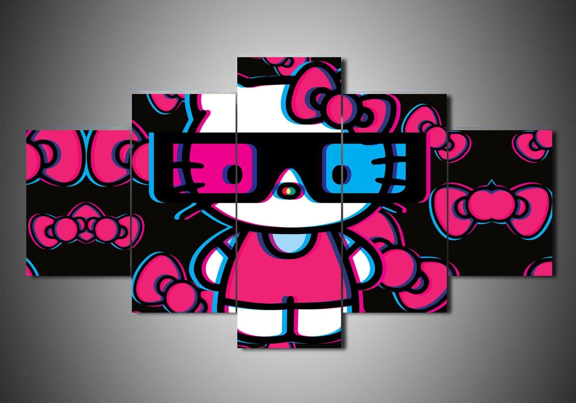 Hello Kitty 2 Karikatur Leinwandbilder Kunstdrucke Rahmen