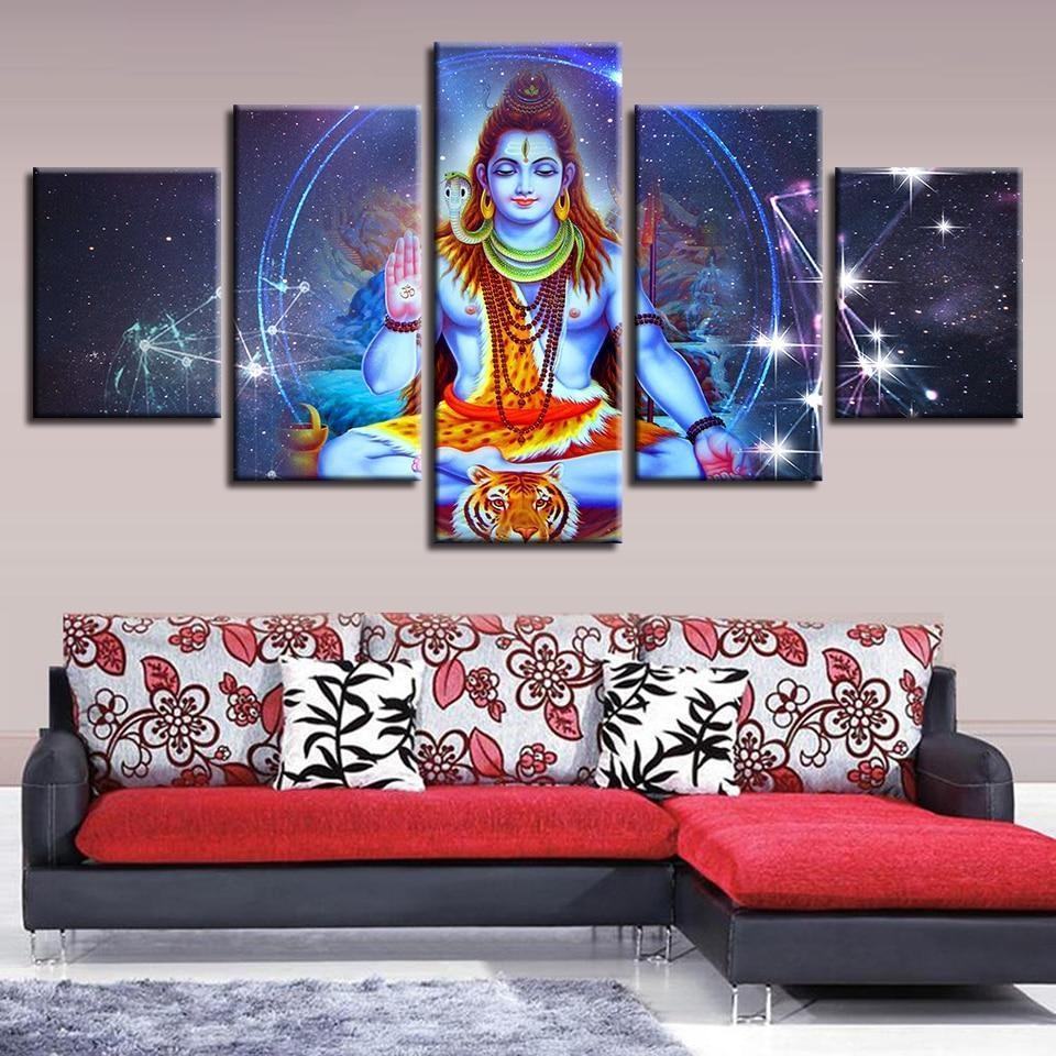Hindu God Lord Shiva And Constellation Religion Leinwandbilder Kunstdrucke Rahmen