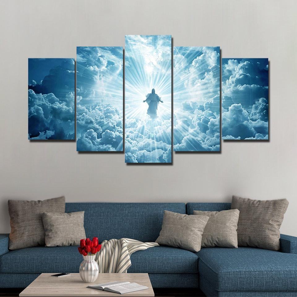 Holy Light In The Clouds Religion Leinwandbilder Kunstdrucke Rahmen