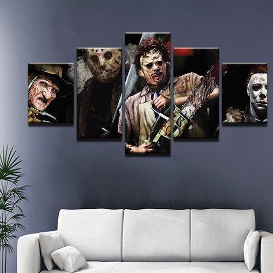 horror movie characters freddie jason michael myers movie leinwandbilder kunstdrucke trungten 64cne 4843