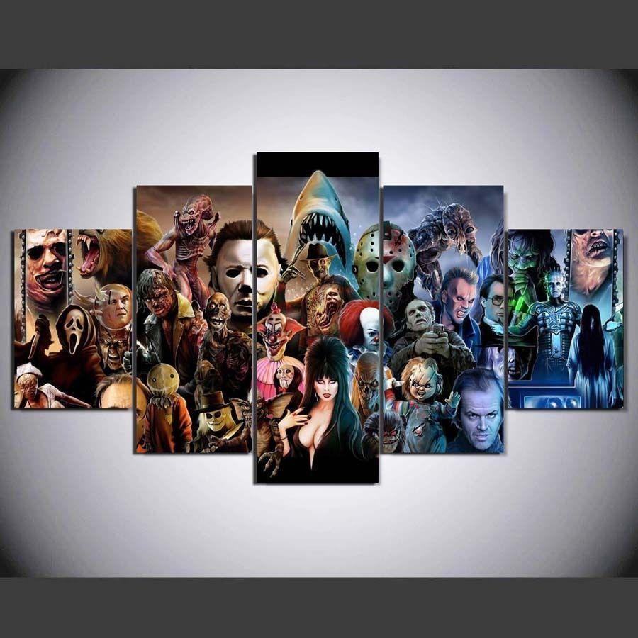Horror Movie Icon Characters Movie Leinwandbilder Kunstdrucke Rahmen