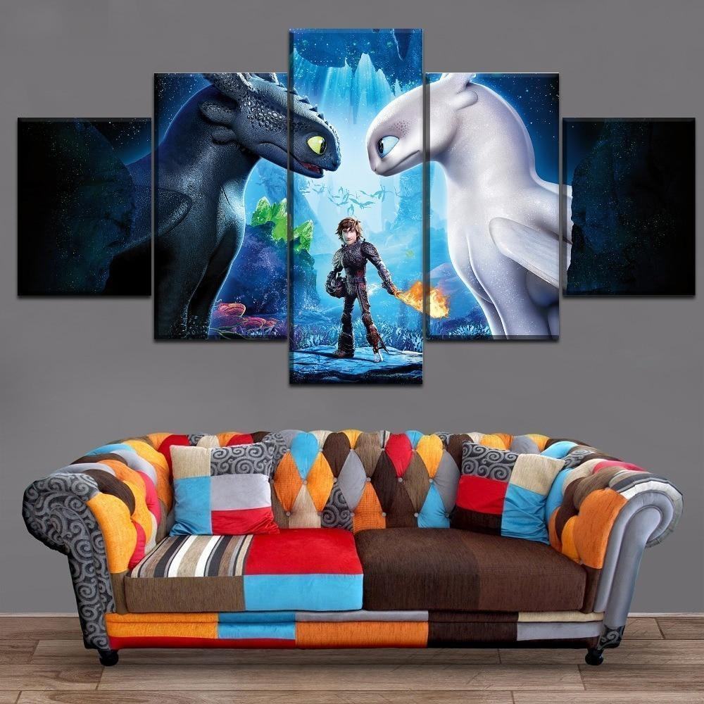 How To Train Your Dragon Black Dragon And White Dragon Movie Leinwandbilder Kunstdrucke how to train your dragon black dragon and white dragon movie leinwandbilder kunstdrucke 3807