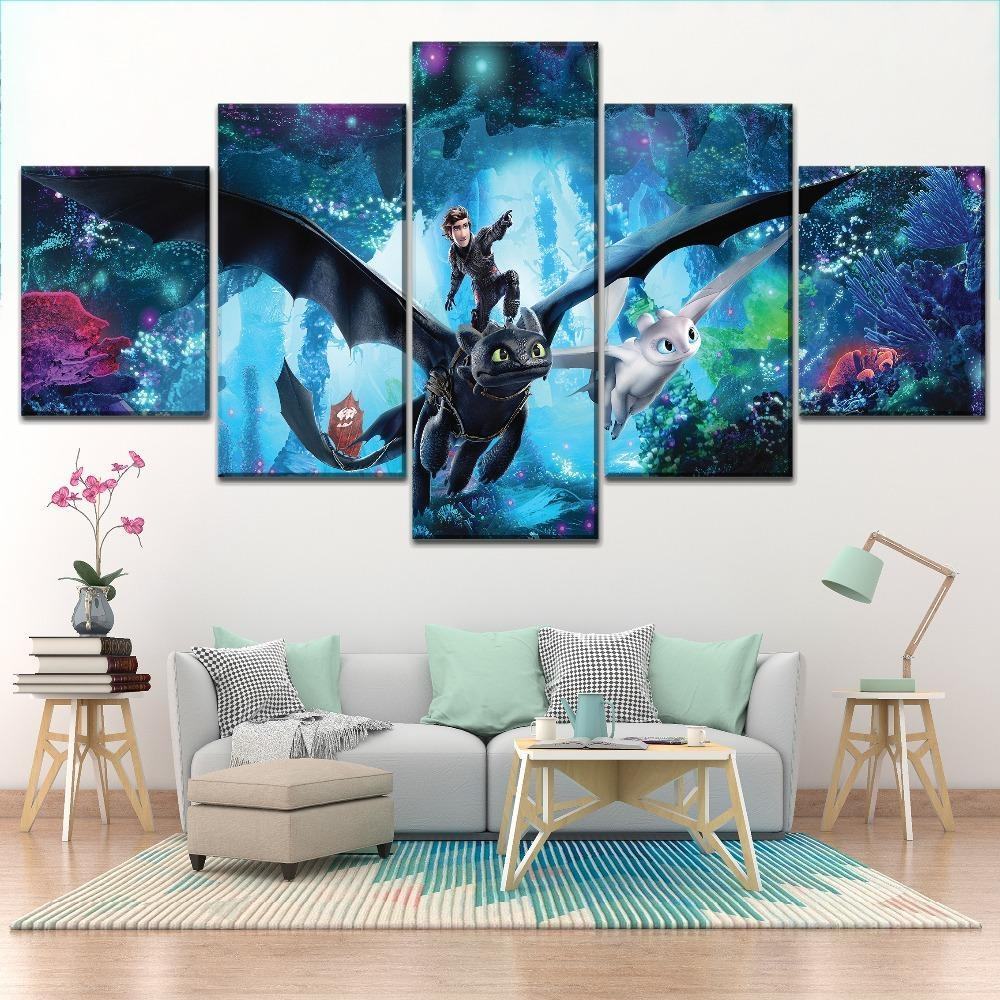 How To Train Your Dragon The Hidden World Poster Cartoon Leinwandbilder Kunstdrucke Rahmen