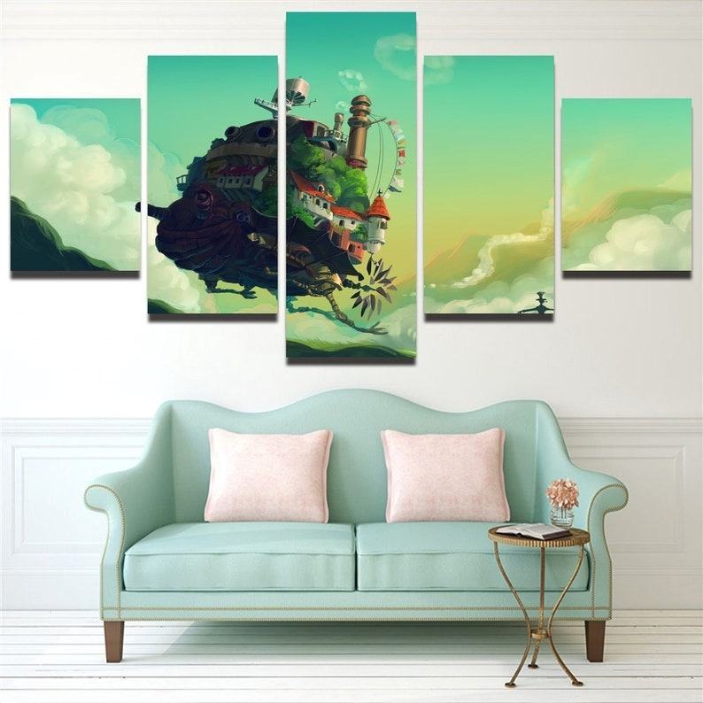 Howl Moving Castle Leinwandbilder Kunstdrucke Rahmen