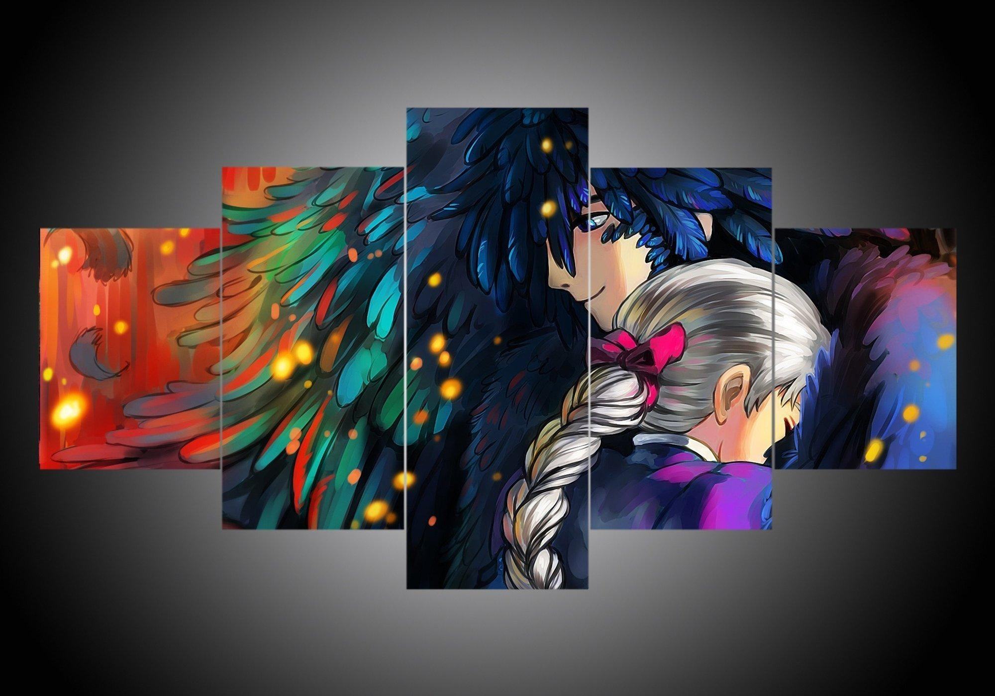 Howls Moving Castle Anime Leinwandbilder Kunstdrucke Rahmen