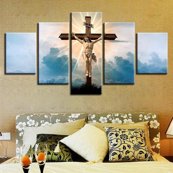 Hristian Religion Jesus God Cross Landscape Religion Leinwandbilder Kunstdrucke  