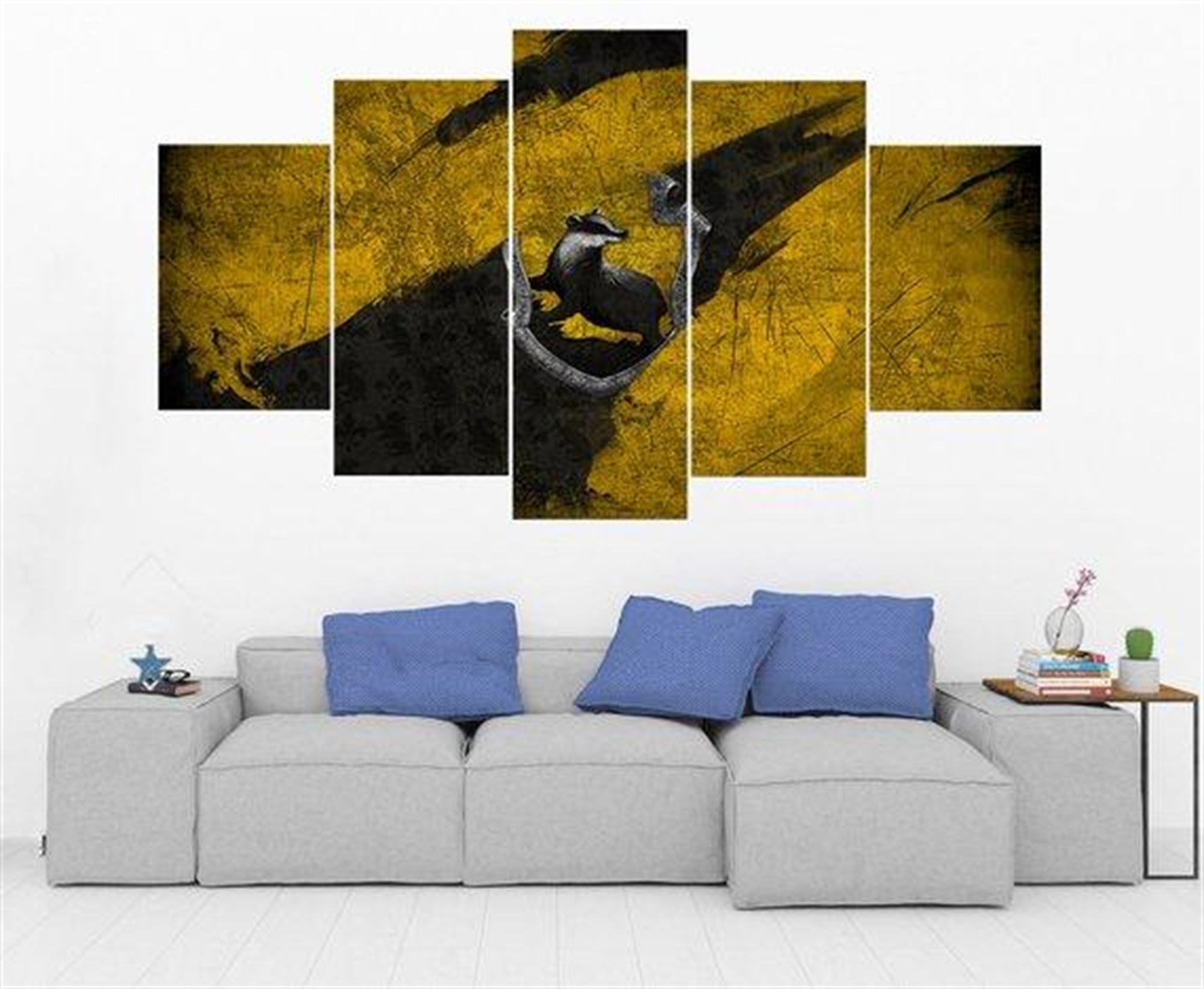 Hufflepuff Crest Harry Potter 1 Film Leinwandbilder Kunstdrucke Rahmen