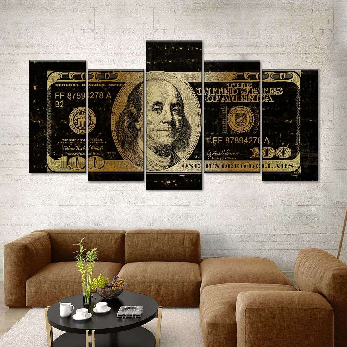 Hundert Dollar Leinwandbilder Kunstdrucke Rahmen