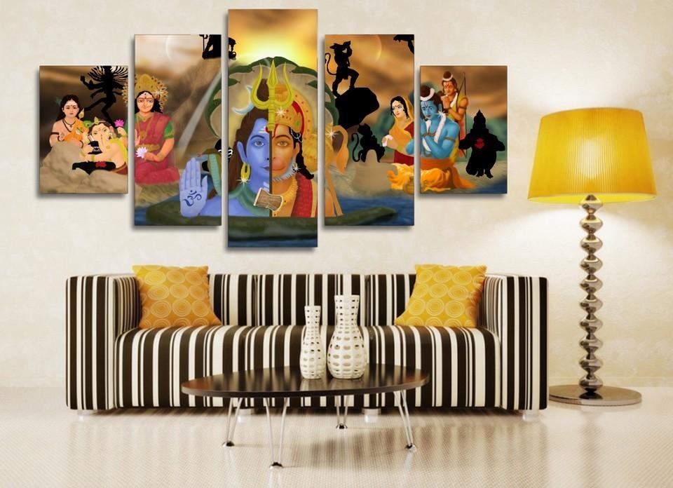 India Buddhism Ganesha Religion Leinwandbilder Kunstdrucke Rahmen