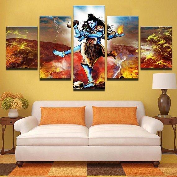 India God Shiva Hindu Religion Indian Landscape Religion Leinwandbilder Kunstdrucke Rahmen