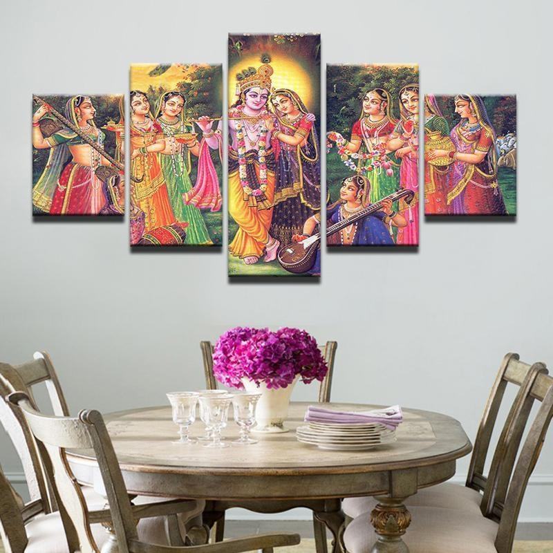 India Myth Lord Krishna Religion Leinwandbilder Kunstdrucke Rahmen